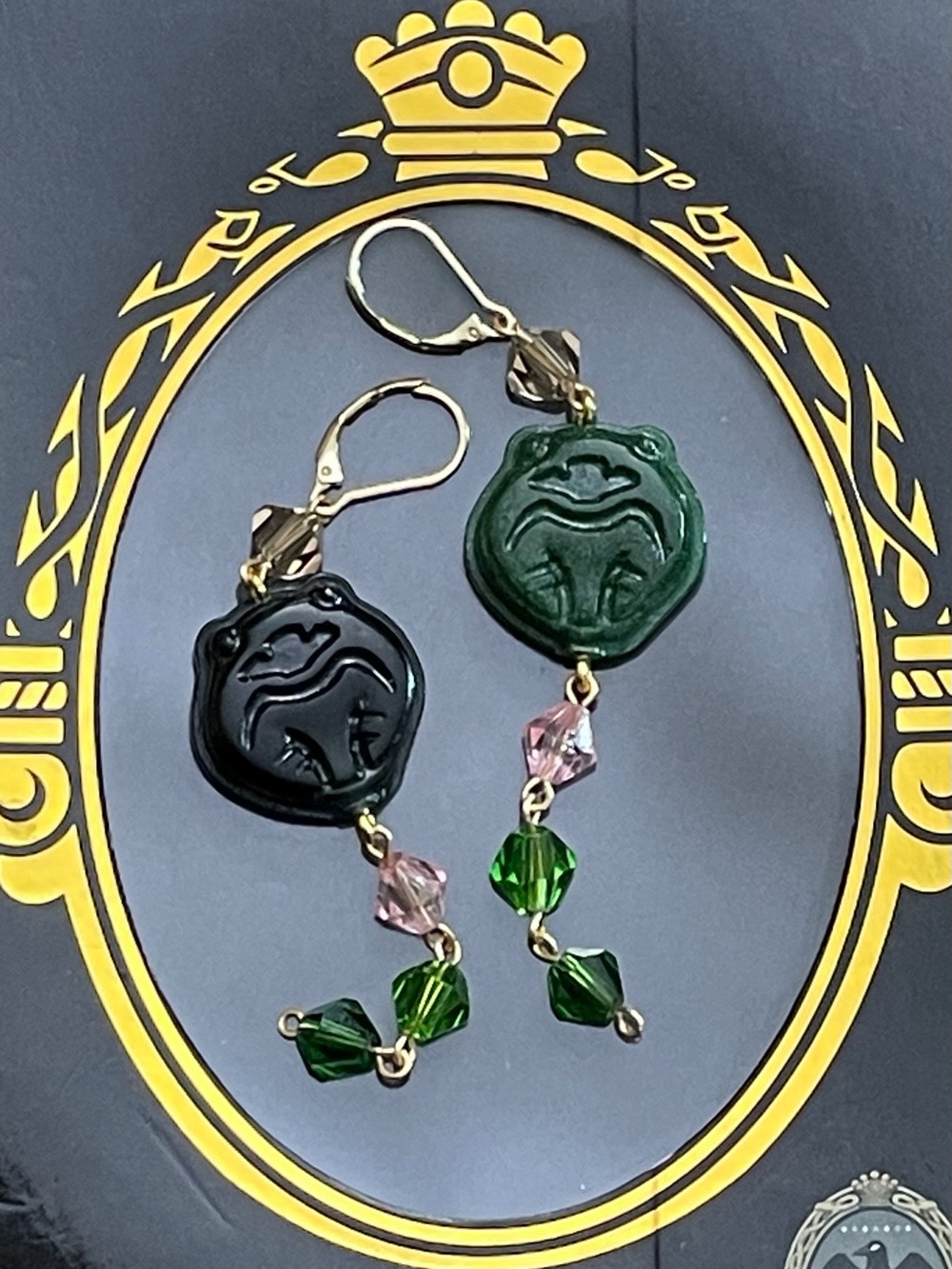 Twisted Wonderland Jamil Viper Inspired Groovy Candy Earrings Pint-Sized Plaid